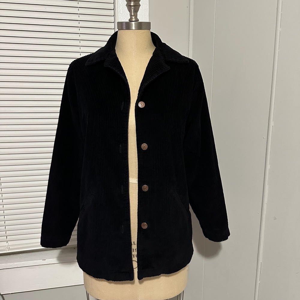 Vintage BILLBLASS Jeans petite‎ Corduroy Black Jacket size SP Academia